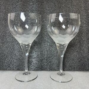 Pair Of Rosenthal Studio Linie Lotus Blossom Wine Glasses Discontinued 6.5” MCM